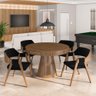Conjunto Mesa de Jogos Carteado Bellagio Tampo Reversível e 4 Cadeiras Madeira Poker Base Cone Velud - 7