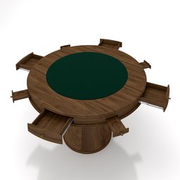 Conjunto Mesa de Jogos Carteado Bellagio Tampo Reversível e 4 Cadeiras Madeira Poker Base Cone Velud - 1
