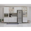 Ver imagem 1 de Cozinha Modulada Compacta 5 Peças com Vidro e Tampo Art Luciane Móveis