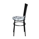 Ver imagem 4 de 2 Cadeiras Pretas para Mesa Hawai Preta com Assento Floral:floral Branco