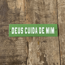 Ver imagem 2 de Placa Decorativa Esmaltada - Deus Cuida de Mim - Casa Toco