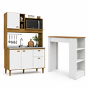 Ver imagem 6 de Kit Cozinha Compacta com Bancada Americana Branco/Mel - Mademóvel
