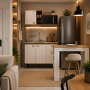 Ver imagem 7 de Kit Cozinha Compacta com Bancada Americana Branco/Mel - Mademóvel