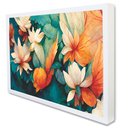 Ver imagem 1 de Quadro Decorativo Caixa Alta com Vidro Floral Primavera TaColado Moldura Branca 90 x 60cm