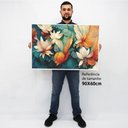 Ver imagem 2 de Quadro Decorativo Caixa Alta com Vidro Floral Primavera TaColado Moldura Branca 90 x 60cm