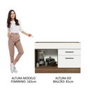 Ver imagem 5 de Balcão Gabinete de Pia Cozinha 120 x 60 cm 1 Porta 2 Gavetas Rustic/Branco (Sem Tampo) Agata Madesa