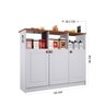 Bancada Gourmet 120cm 3 Portas com Nichos Hera Fidelitá Branco - 8