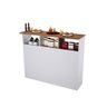 Bancada Gourmet 120cm 3 Portas com Nichos Hera Fidelitá Branco - 6