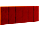 Ver imagem 1 de Cabeceira Elegante para Cama Box Dubai 200cm Vermelho Suede