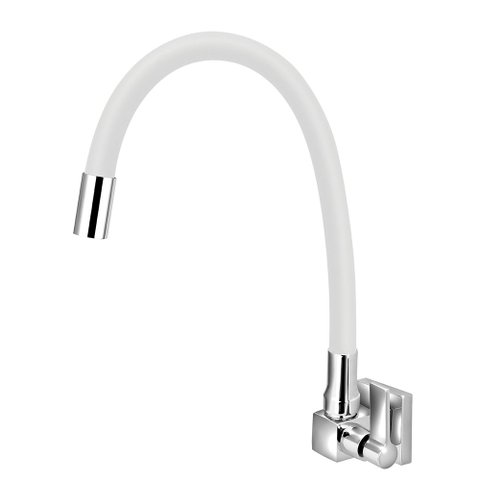Torneira Para Cozinha Quadrada Parede Gourmet Colorido 1/4v. (5 CORES):Branco