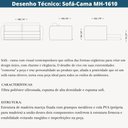 Ver imagem 5 de Sofá-Cama 3 Lugares MH-1610 Herval 215 cm Colchão Casal Linho Cinza AA