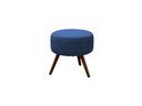 Ver imagem 3 de Kit Poltrona Decorativa Aurora + 1 Puff Redondo Suede Azul Marinho Pés Madeira Ms Decor