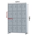 Ver imagem 2 de Roupeiro de Aço com 16 portas Pequenas – 1,96×1,23×0,36m – CZ/CZ – AMAPA – 10108