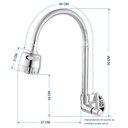 Ver imagem 4 de Torneira Parede Tubo Gourmet Flexível Cromada 32cm