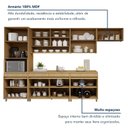 Ver mais imagens de Cozinha Completa Modulada 6 Peças 13 Portas 6 Gavetas 100% MDF Simone Mendes Marrom/Carvalho/Greige