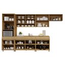 Ver imagem 5 de Cozinha Completa Modulada 6 Peças 13 Portas 6 Gavetas 100% MDF Simone Mendes Marrom/Carvalho/Greige