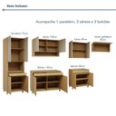 Ver imagem 6 de Cozinha Completa Modulada 6 Peças 13 Portas 6 Gavetas 100% MDF Simone Mendes Marrom/Carvalho/Greige