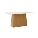 Ver imagem 6 de Conjunto Sala de Jantar Mesa Dora 160cm Tampo MDF Canto Reto 06 Cadeiras Flavia