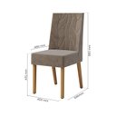 Ver imagem 4 de Conjunto Sala de Jantar Mesa Dora 160cm Tampo MDF Canto Reto 06 Cadeiras Flavia