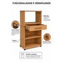 Ver imagem 7 de Balcão para Cozinha 2 Portas 1 Gaveta com Rodízios Conquista Espresso Móveis