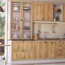 Ver imagem 1 de Armário Cozinha Completo Ditália Berlim 4 Pçs Cv/br B15