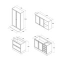 Ver imagem 3 de Armário Cozinha Completo Ditália Berlim 4 Pçs Cv/br B15