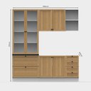 Ver imagem 4 de Armário Cozinha Completo Ditália Berlim 4 Pçs Cv/br B15
