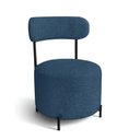 Ver imagem 1 de Poltrona Sala Decorativa Virgínia Kit 2 Aço Preto Bouclê D03 - D'rossi