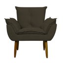 Ver imagem 2 de Kit 4 Poltronas Decorativa Sala e Quarto Opala Suede Herrero:marrom