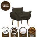 Ver imagem 7 de Kit 4 Poltronas Decorativa Sala e Quarto Opala Suede Herrero:marrom