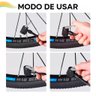 Bomba de Ar para Encher Pneu de Bicicleta e Bola com Adaptador 3 Bicos - 4