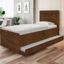 Ver imagem 1 de Cama Solteiro Auxiliar Baú Ivana Malbec