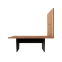 Ver imagem 5 de Mesa de Escritório e Painel de TV F5 Moderno sem Gavetas MDP 200cm Nogal com Preto F5