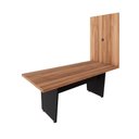Ver imagem 2 de Mesa de Escritório e Painel de TV F5 Moderno sem Gavetas MDP 200cm Nogal com Preto F5