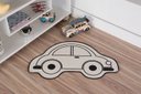 Ver imagem 1 de Tapete Infantil Natural Formato de Carro Preto 48X79CM