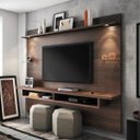 Ver imagem 2 de Painel para TVs até 60 Polegadas com LED 2 Prateleiras de Vidro Veneza Yescasa