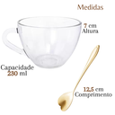 Ver imagem 6 de Jogo Xícaras Café + Pires Coração de Teca + Colher
