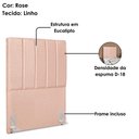 Ver imagem 6 de Cabeceira e Recamier Bau Solteiro 90 Cm Dalia Linho Rose Artte