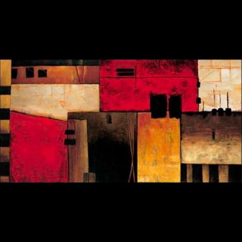 Quadro Decorativo On The Horizonn L Canaleta 80x40cm Tabaco