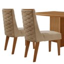 Ver imagem 4 de Mesa Olimpia 120 Mdf Canto Copo e com 4 Cadeiras Safira Turim 07/naturalle/naturalle