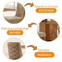 Ver imagem 7 de Mesa Olimpia 120 Mdf Canto Copo e com 4 Cadeiras Safira Turim 07/naturalle/naturalle