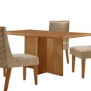 Ver imagem 3 de Mesa Olimpia 120 Mdf Canto Copo e com 4 Cadeiras Safira Turim 07/naturalle/naturalle