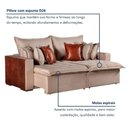 Ver imagem 4 de Sofá Cama Verona 4 Lugares Retrátil 240cm Bege Linho Rei de Casa