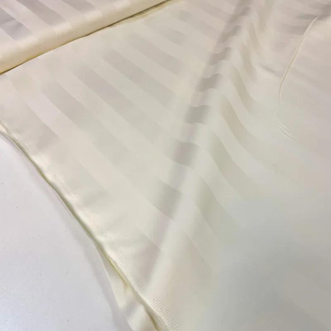Jogo de Cama Solteiro 2 Peças Stripe Luxo 300 Fios Padrão Hotel Branco