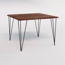 Ver imagem 4 de Conjunto De Mesa Clips De Ferro Preto Tampo Quadrado Amêndoa 90X90 4 Cadeiras Ferro Preta Asse