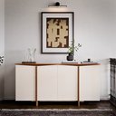 Ver imagem 4 de Buffet 4 Portas Flow Sense:offwhite/freijó