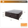 Cama Box King Marrom + Colchão Molas Ensacadas Magnético Massageador Memphis 193x203x67cm - 3