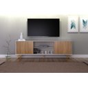 Ver imagem 2 de Rack para Sala de Estar 2 Portas Deslizantes Manaus Cinamomo/off White