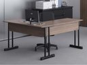 Ver imagem 3 de Mesa em L com 2 Gavetas com Chave Empresa - Affara