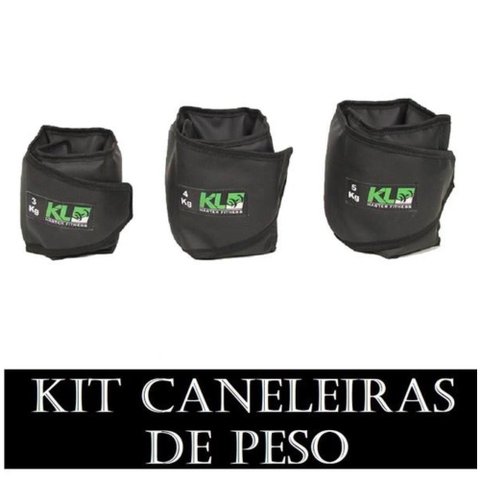 Kit Caneleira De Peso 3kg 4kg 5kg Fixa Velcro Kit Faixa